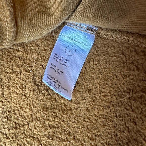 Good American Cropped & Cool French Terry Sweatshirt - Picture 5 of 7